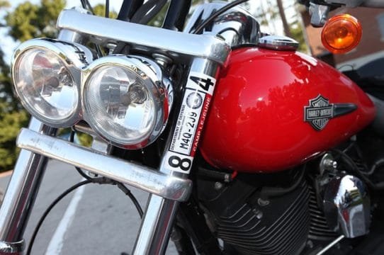 Motorcycle as an example of a vintage car spare parts tank